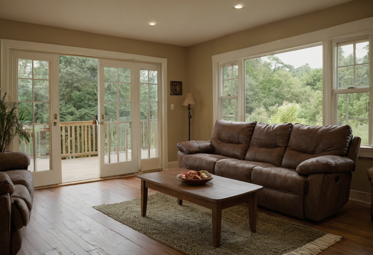 Practical visual for A reclining sofa must preserve the required walkway while every seat is open